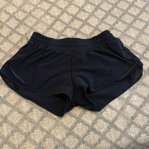 Navy blue hotty hot lulu lemon shorts